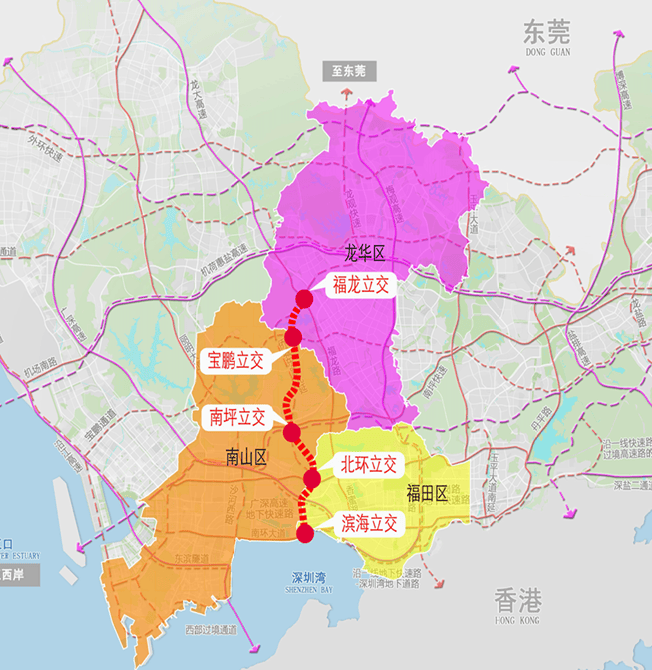 深圳一交通大动脉今年开建！三区出行拥堵或有大缓解